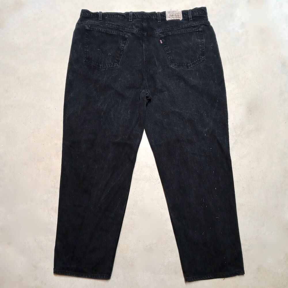 *READ* Vintage Y2K Levis 545 Loose Fit Jeans Fits 46x32 Black Denim Brown Tab